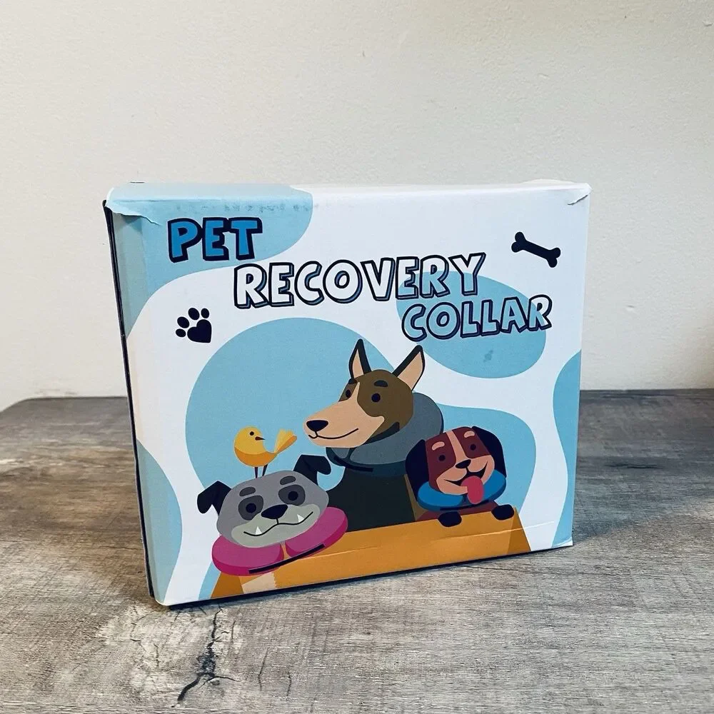 Pet Recovery Collar Soft Plush Donut Size Large Adjustable